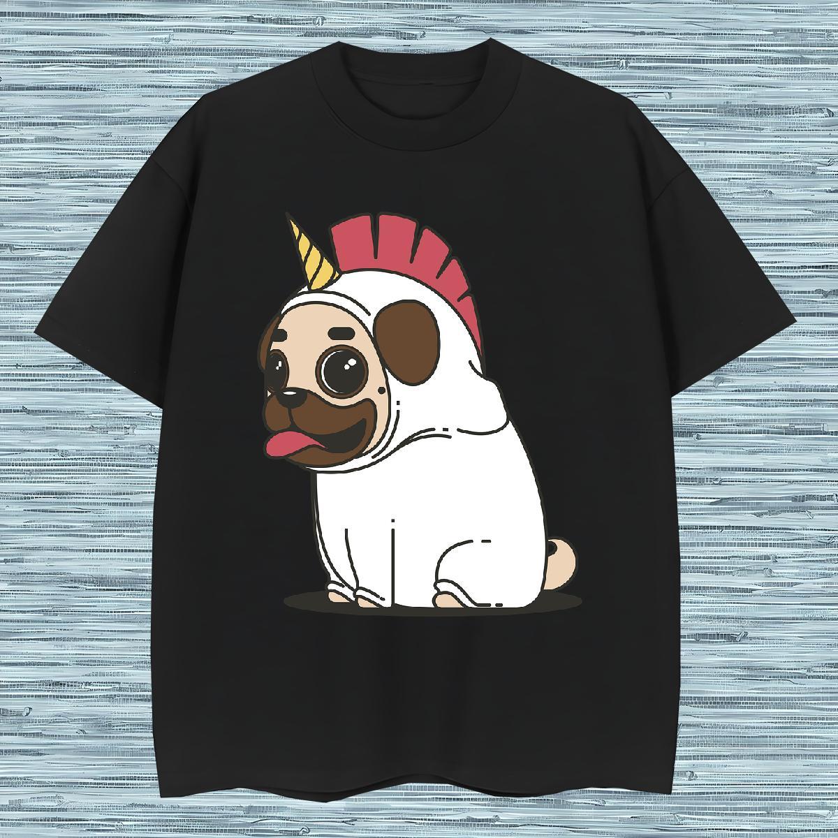 T Shirts Men 230g 100% Cotton Dog Sports Casual Round Neck Short Sleeve Graphic Couples T Shirts Fashion Casual Wholesale Clothings