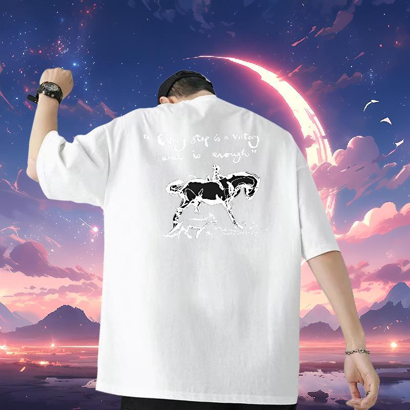 Customized T Shirts Men 230g Pure Cotton dog Spring Summer Tees Breathable TOP Quality Men Clothes T-Shirt DIY