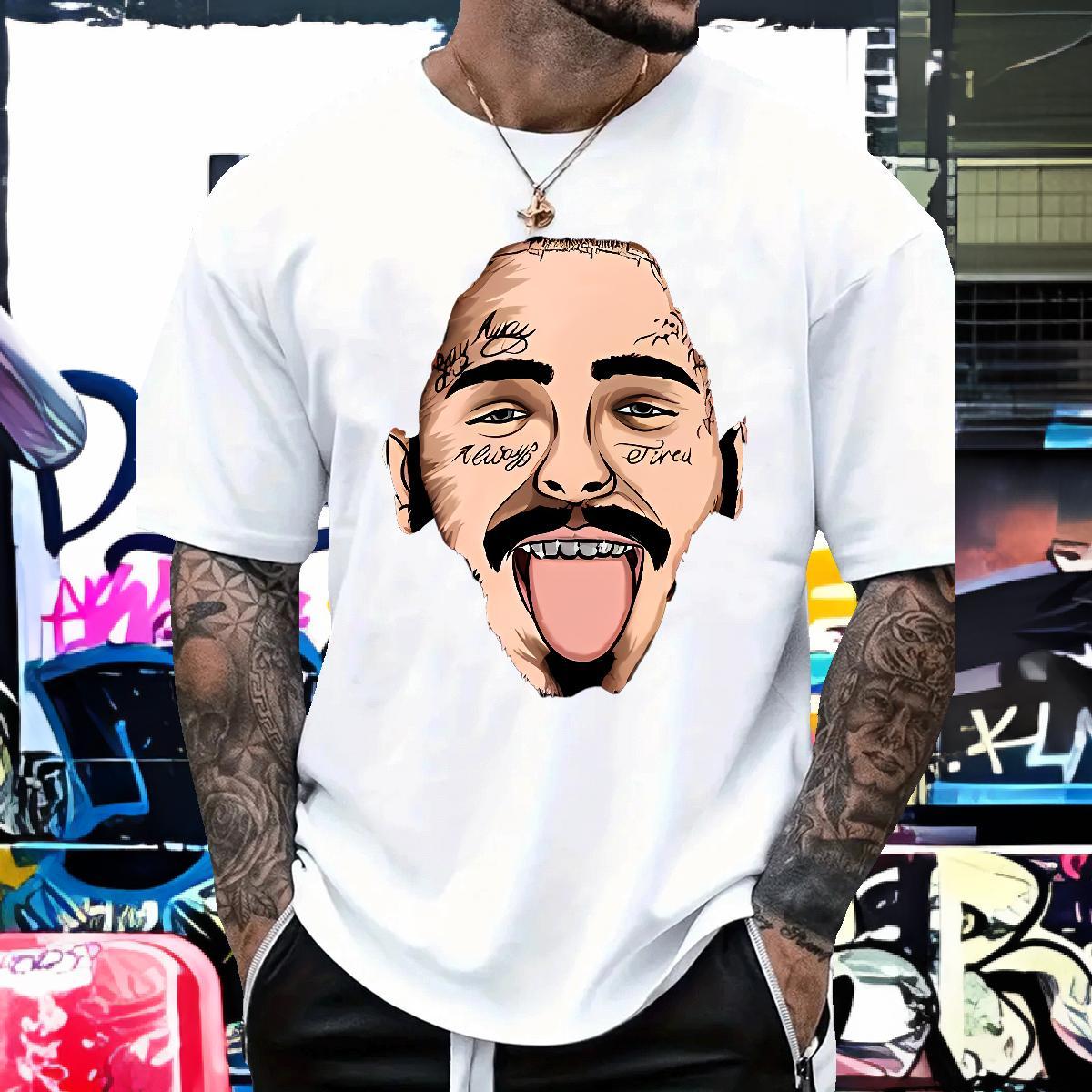 2024 Designer T-Shirts portrait Tops Tees 230g Cotton Street Popular DIY Logo Oversized Breathable Short Sleeve Mens Tshirts