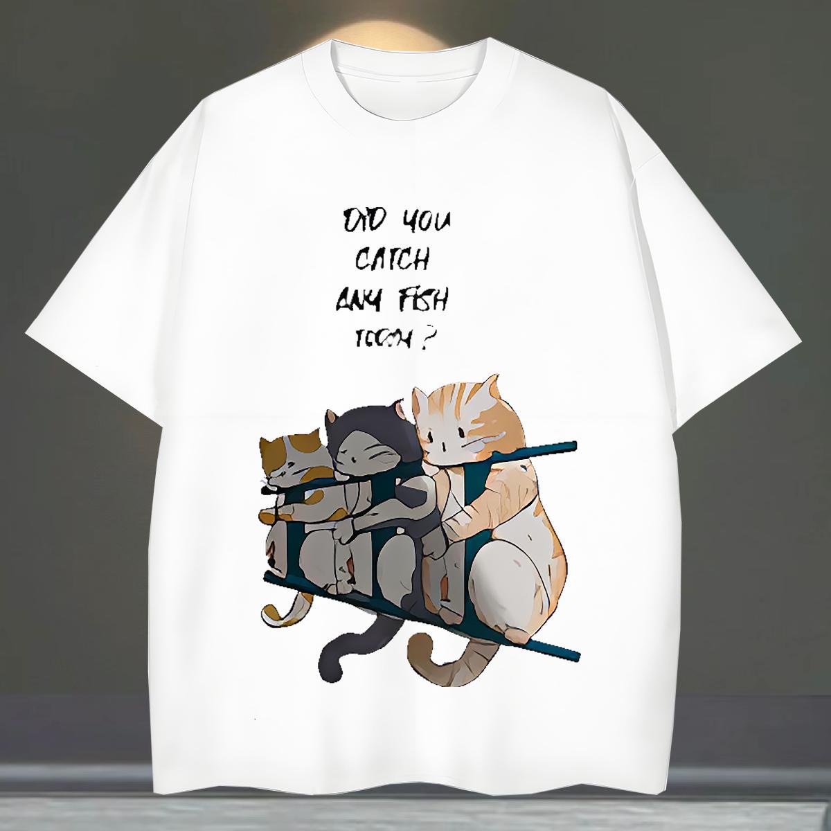 Popular Men Tops Tees 230g Pure Cotton Spring Summer cute Custom Printed O-Neck Short Sleeve Stylist T-Shirts for Men Tees Shirts