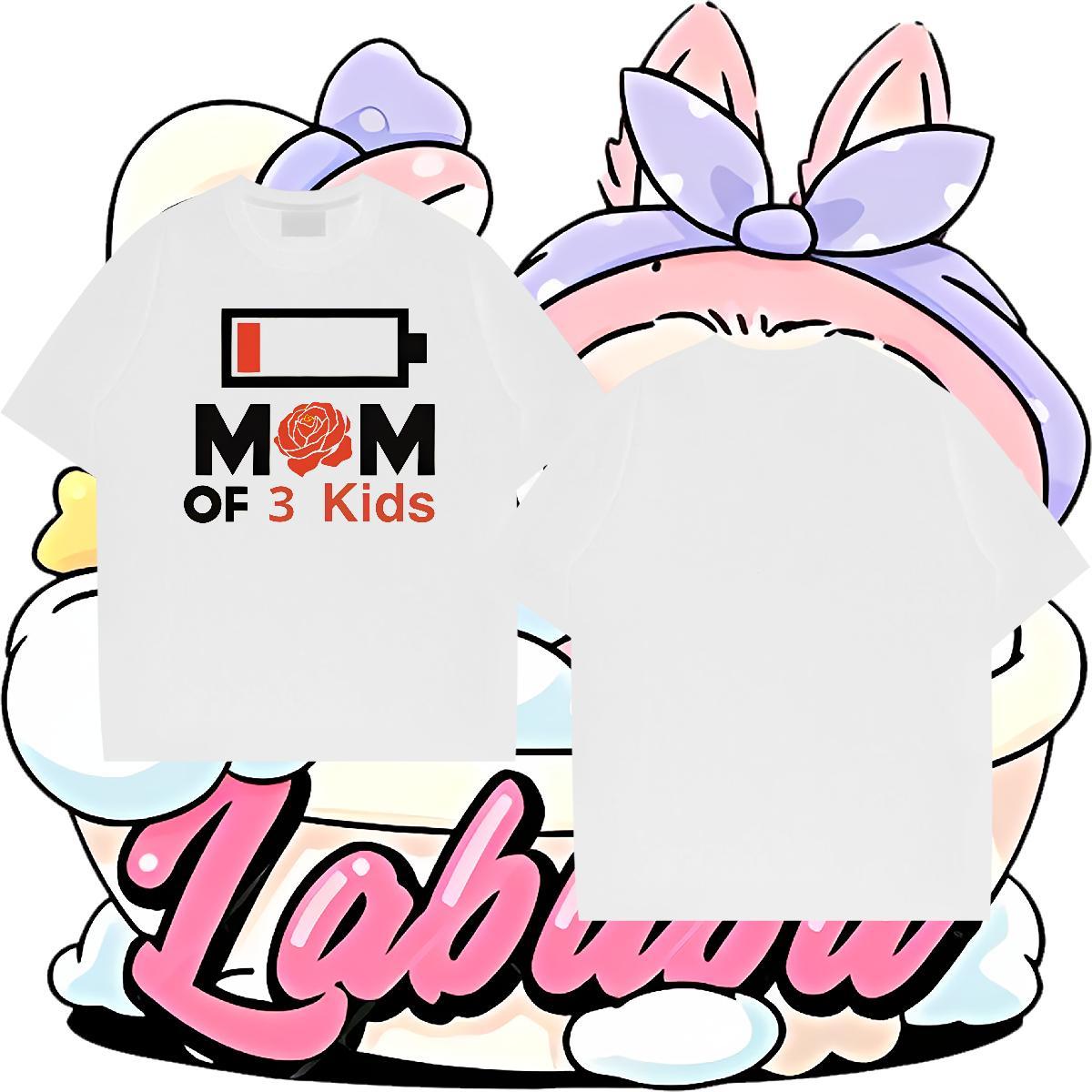 Wholesale Men T Shirts 230g Pure Cotton mothers day Anime Printing Street Tshirts Crew Neck Breathable Soft Men Clothes T-Shirt Custom Printed