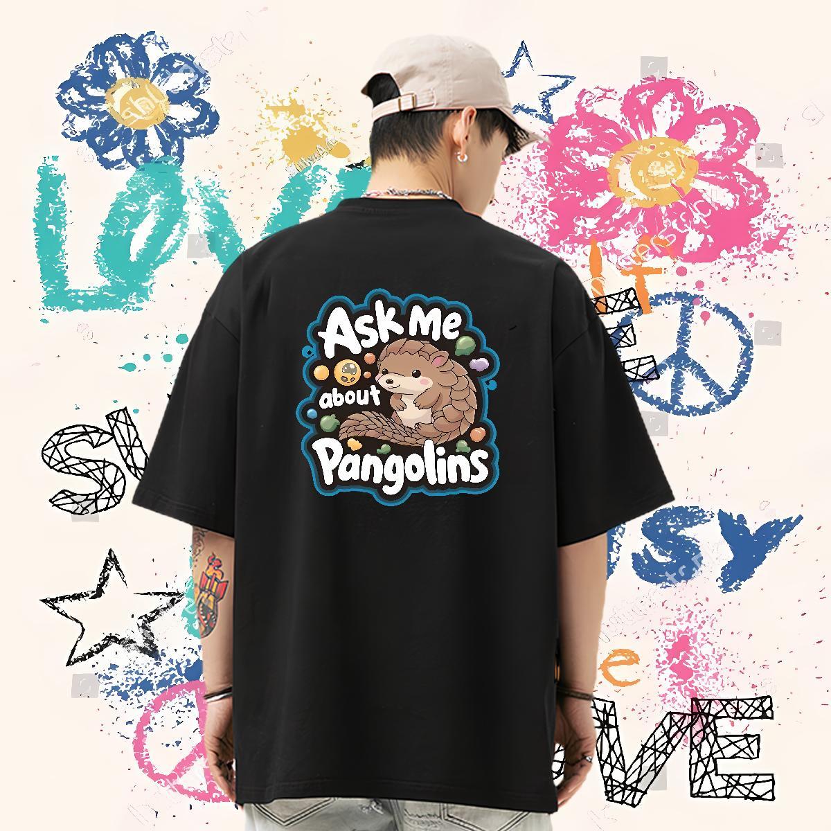 2024 New T-Shirts 230g Pure Cotton squirrel Summer Casual Tshirts O-Neck Short Sleeve Classic Men Tees Oversized