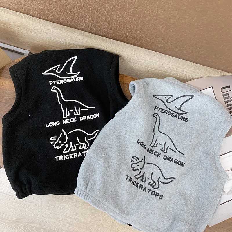 High quality jackets and vests for boys in autumn 2023 customized European fashionable and cool childrens clothing outdoor travel leisureW240724