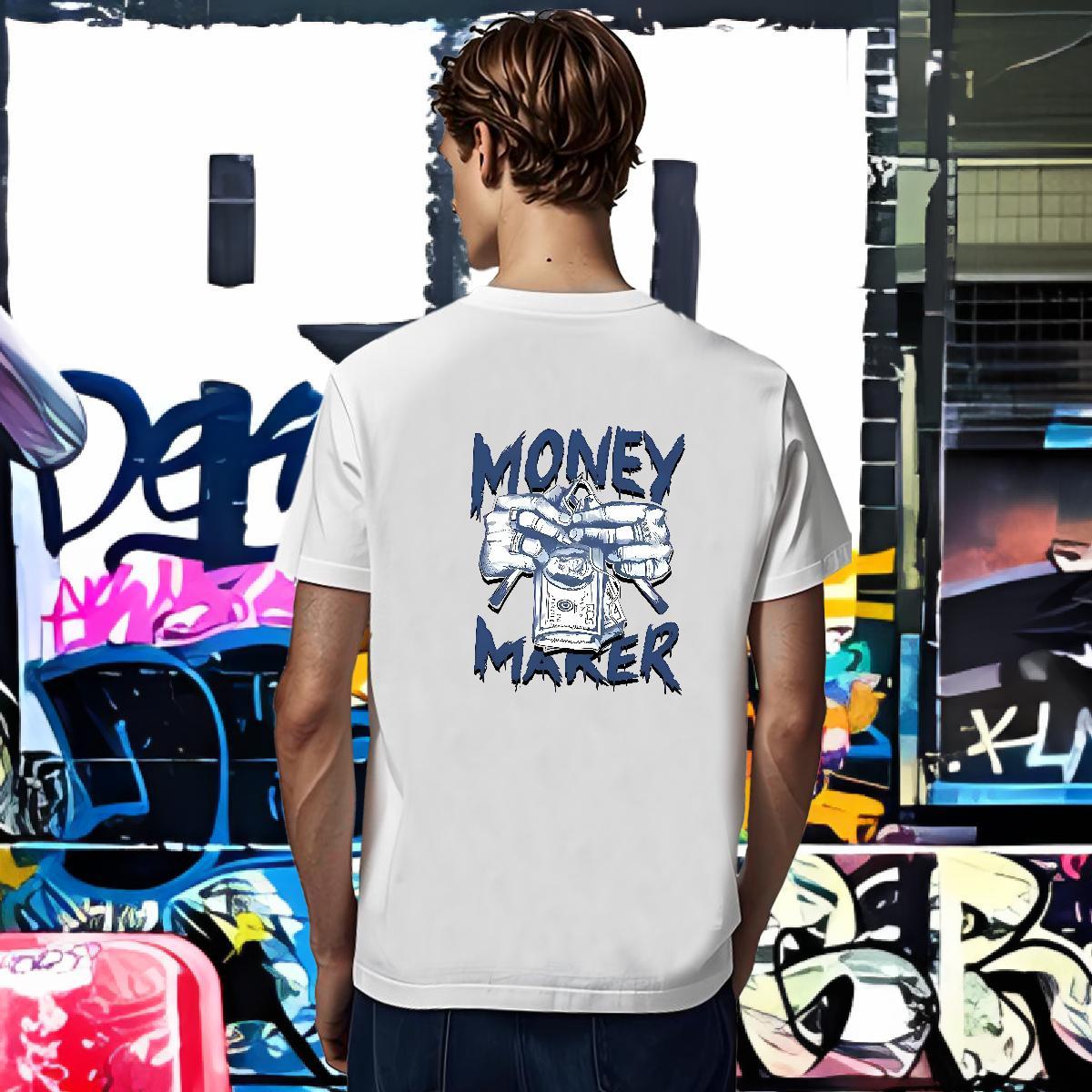 Man T Shirts 230g Pure Cotton hands High Street Hip Hop Short Sleeve O-Neck Cartoon Print Couples T Shirts 2024 Designer Cool Design Wear