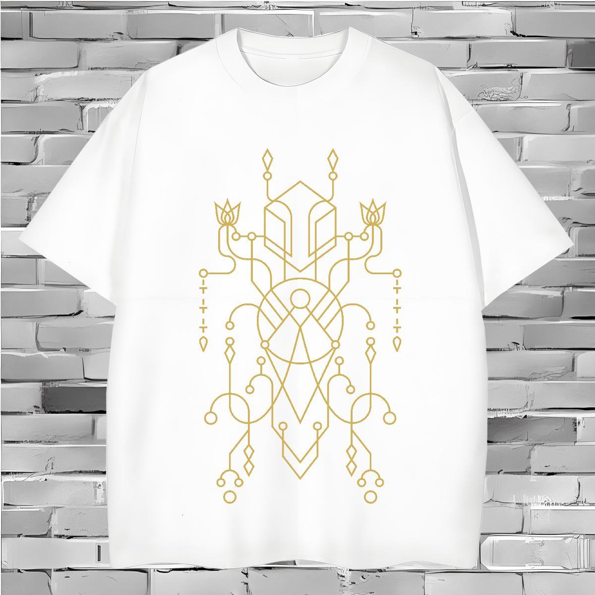 T shirt 230g Cotton handpainted Beach Pure Cotton White Plus Size Men Tshirts 2024 High Quality Tees Shirts