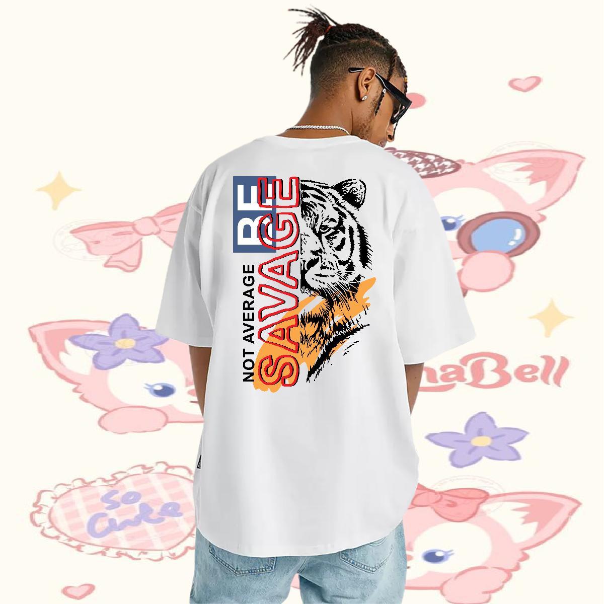 Fashion New T Shirt For Man 230g Pure Cotton Daily Outfit Tee Shirt Round Neck Short Sleeve Cool Tshirts Customized Print