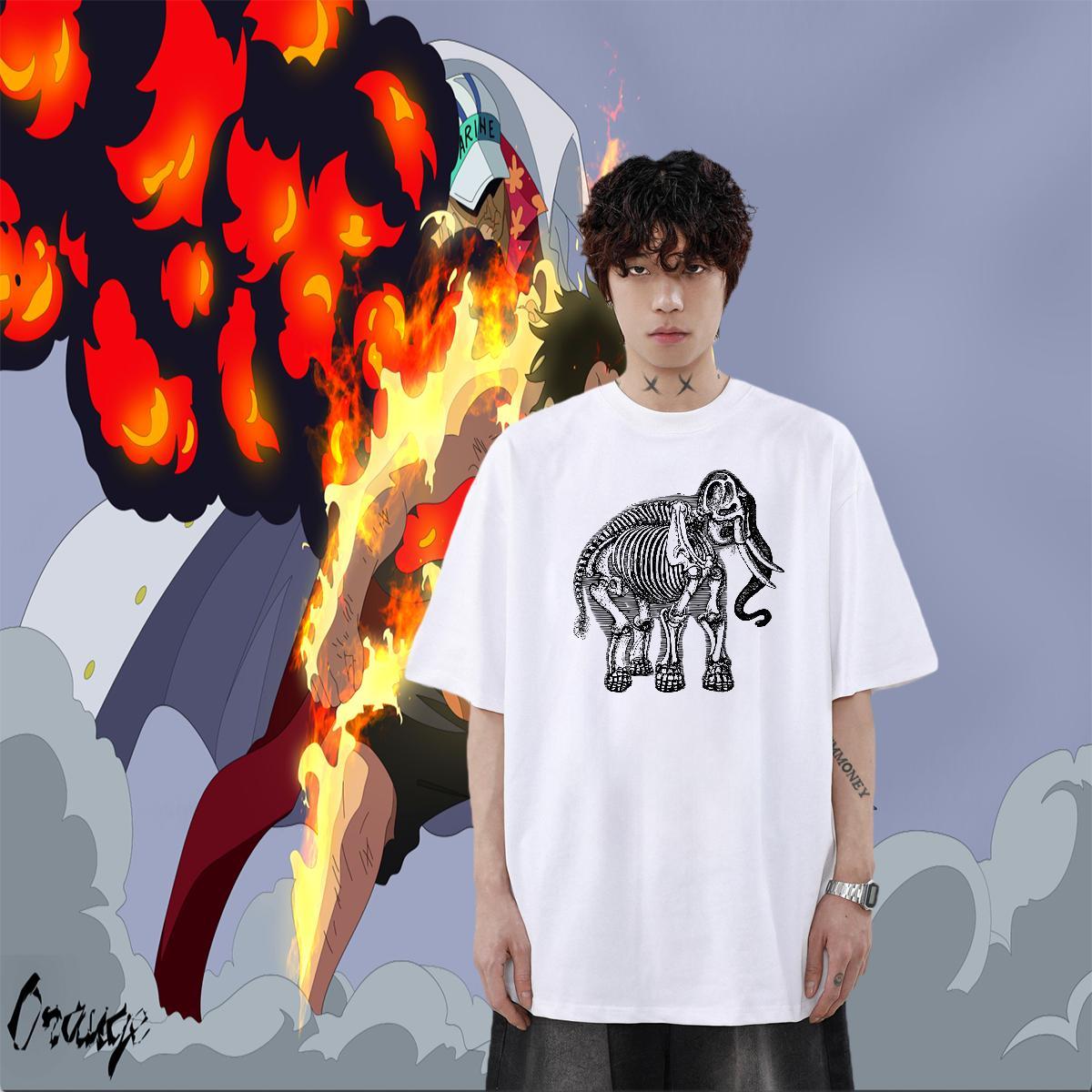 High Quality Tshirts 230g Cotton Daily Outfit Elephant Custom Cartoon Breathable Short Sleeve New Arrival T Shirt For Man Tees