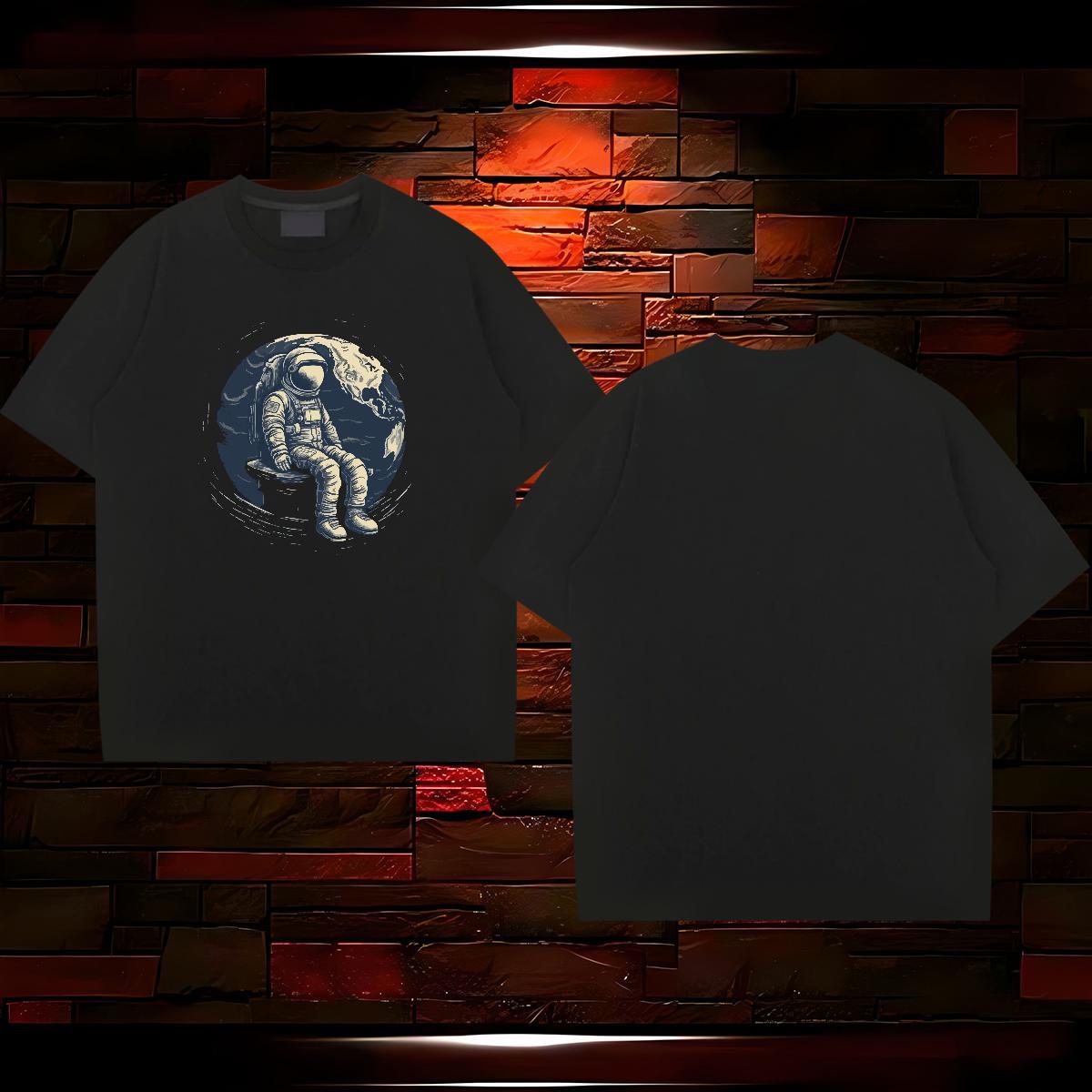 T Shirts Men 230g Cotton universe Anime Printing Street Breathable Short Sleeve Oversized 3XL 4XL Men Tees DIY TOP Quality Tops