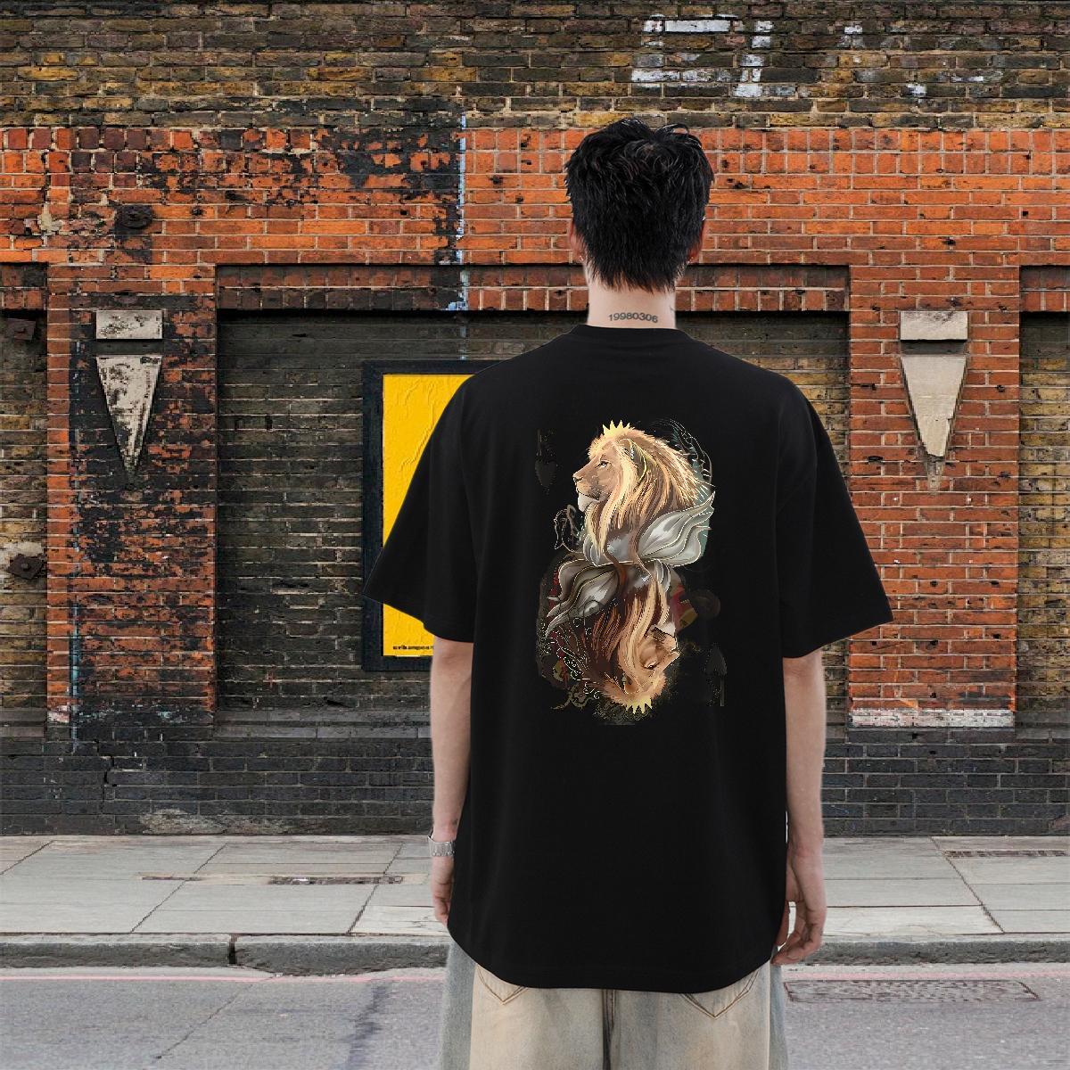 Brand Man T Shirts 100% Cotton 230g Hip Hop Street Tees Shirts Breathable Free Shipping Men Tshirts Cartoon Print