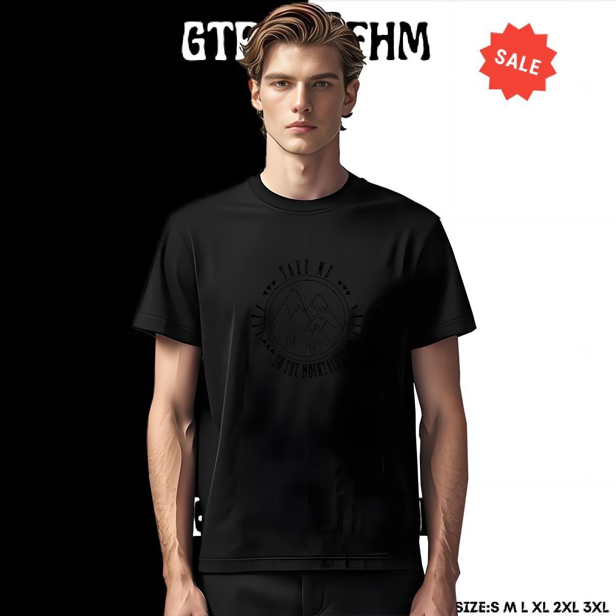 Popular Men Tops Tees 230g Pure Cotton Sport mountains Plus Size Custom Round Neck Short Sleeve 2024 New Man T Shirts Tee Shirt