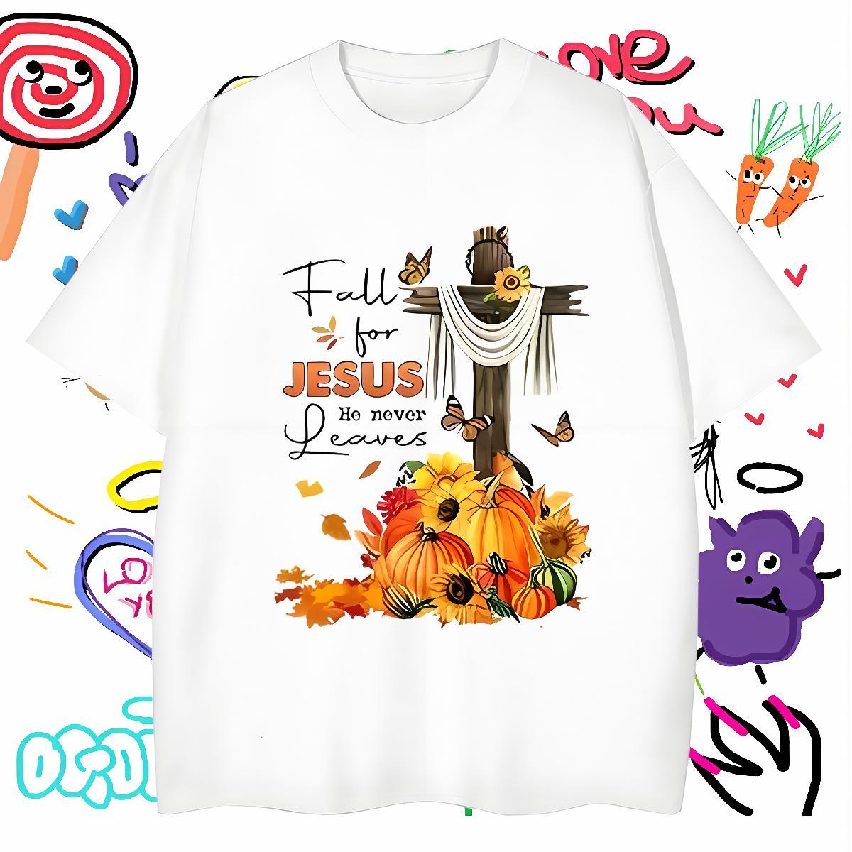 Fashion Design T-Shirts for Men 230g 100% Cotton pumpkin Beach Tops Shirt Breathable Short Sleeve Unisex Men Tshirts Anime