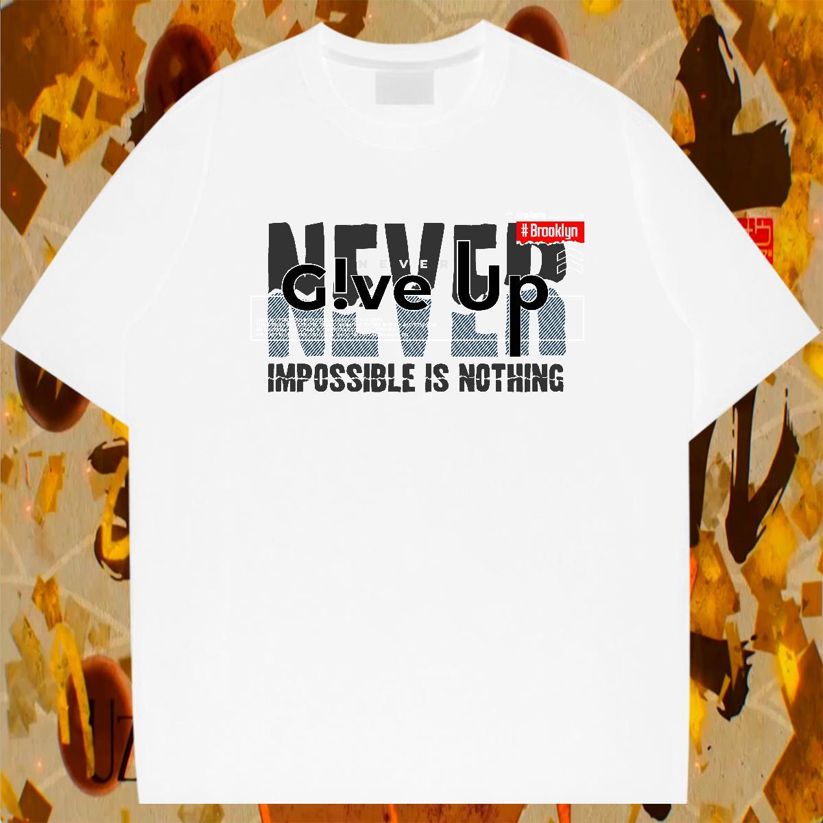 Brand Men Clothes T-Shirt 230g Cotton Casual Beach letter Anime Print Crew Neck Casual New T Shirts Men Tee Shirt