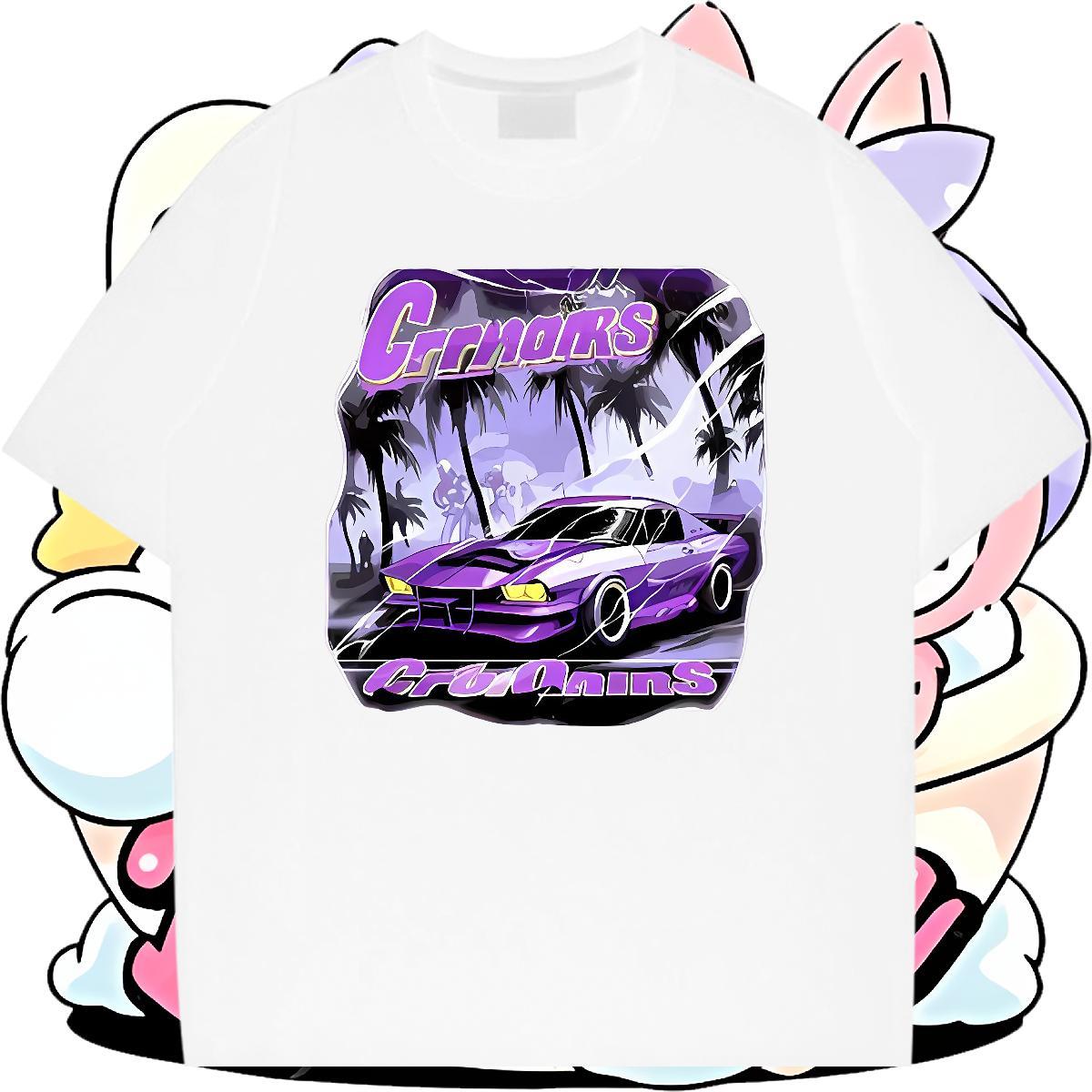 Unisex Tshirt for Man Woman 230g Pure Cotton Street car Custom Printing Breathable Short Sleeve Casual New Man T Shirts Clothes