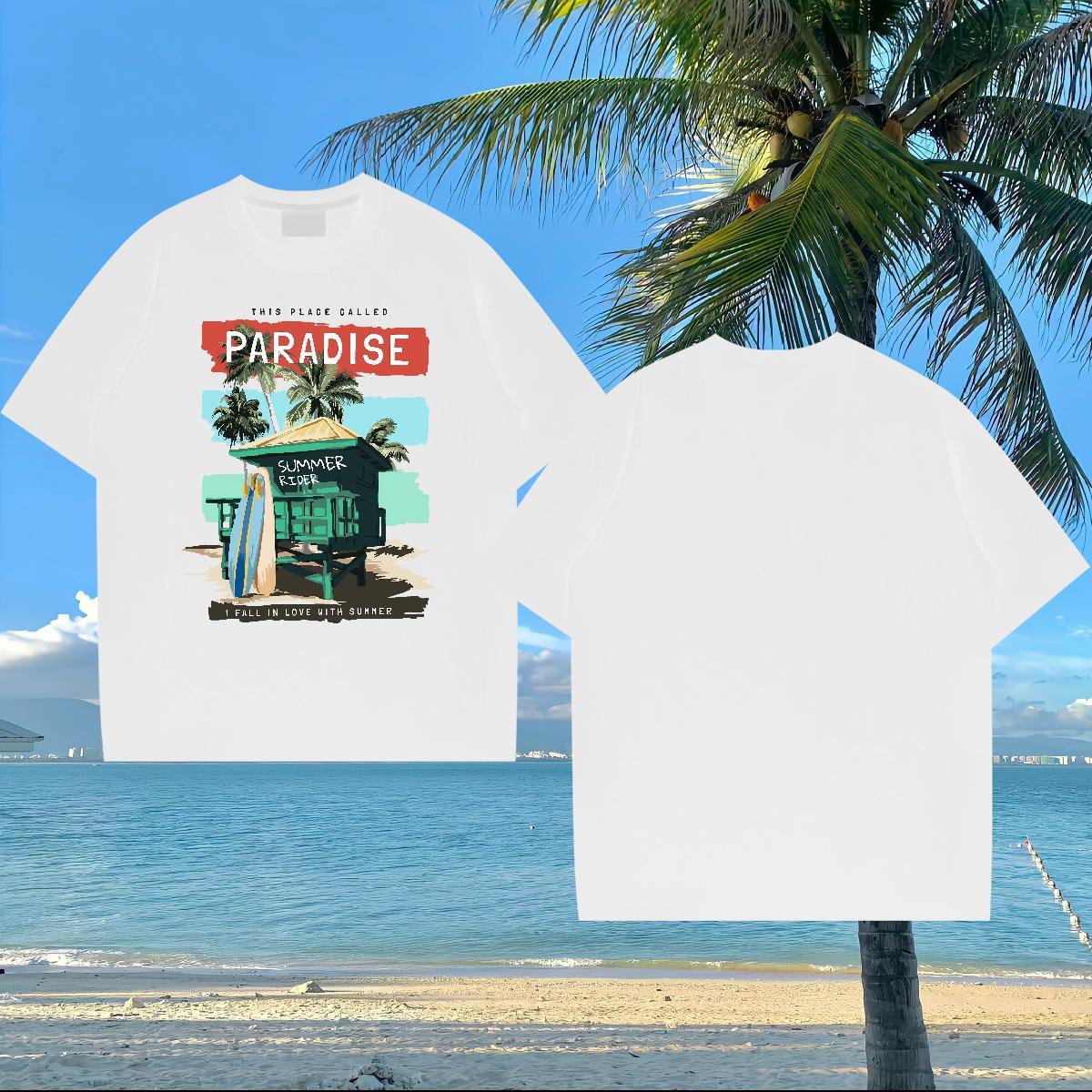 Fashion Casual T Shirt For Man 230g 100% Cotton House Daily Outfit Top Tees Breathable Crew Neck Wholesale Tshirts Oversized 3XL 4XL