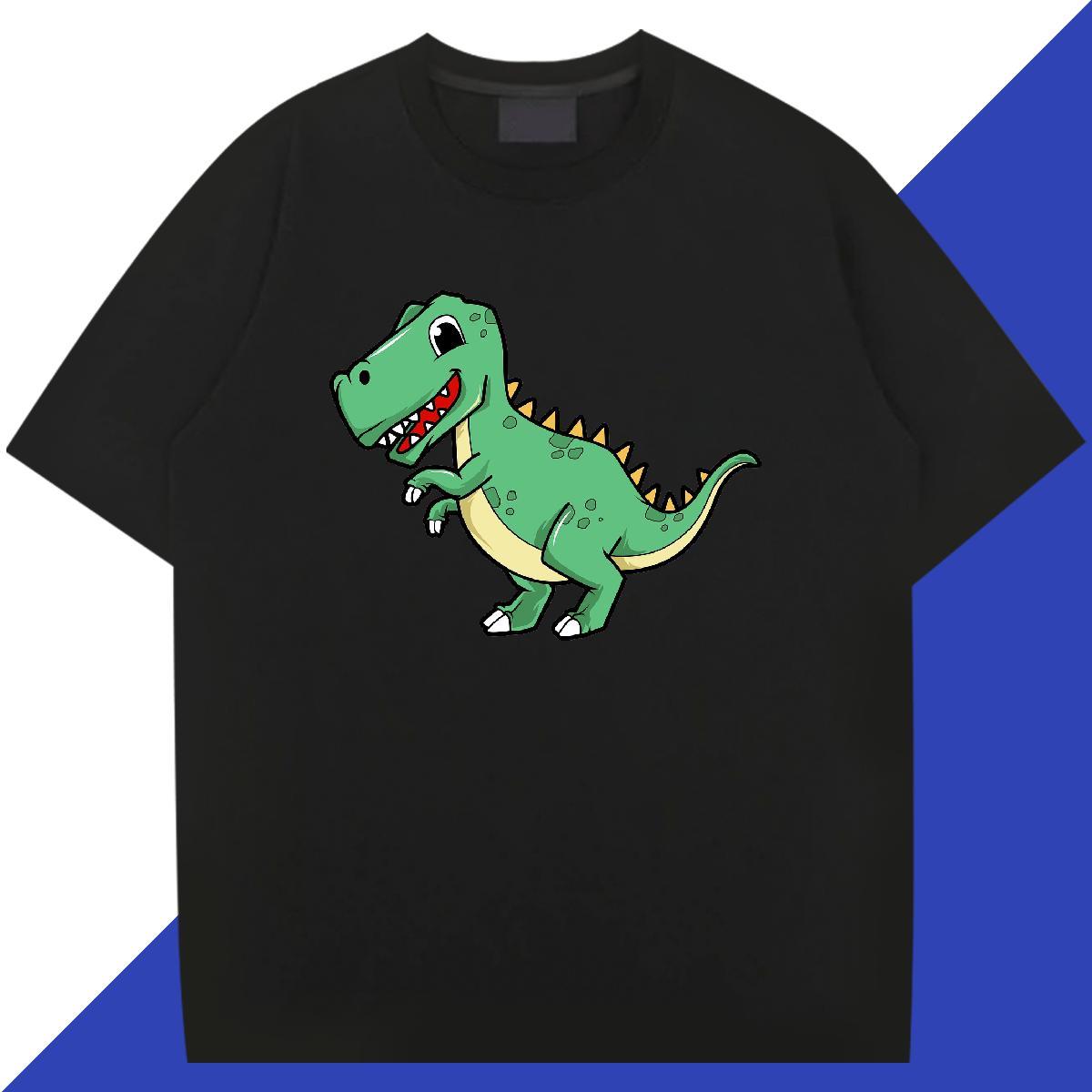 TOP Quality Mens Tshirts 230g Pure Cotton Daily Outfit dinosaur Custom Print Oversized Short Sleeve Soft Designer Fashion Mens T Shirts Clothes