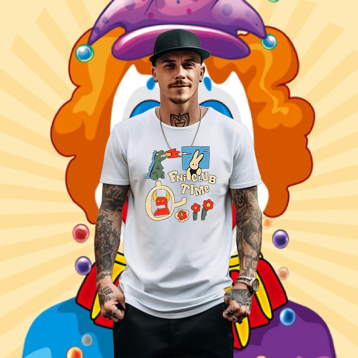 Classic Men T Shirts 230g 100% Cotton dinosaur Street Casual Tops Short Sleeve Soft Cool Design Mens Tshirts Floral Print