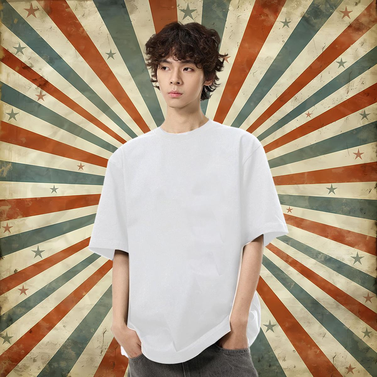 DIY Customized T Shirts Men 230g Pure Cotton halloween Outdoor Wear Breathable Short Sleeve High Quality Men Tees Customized Print