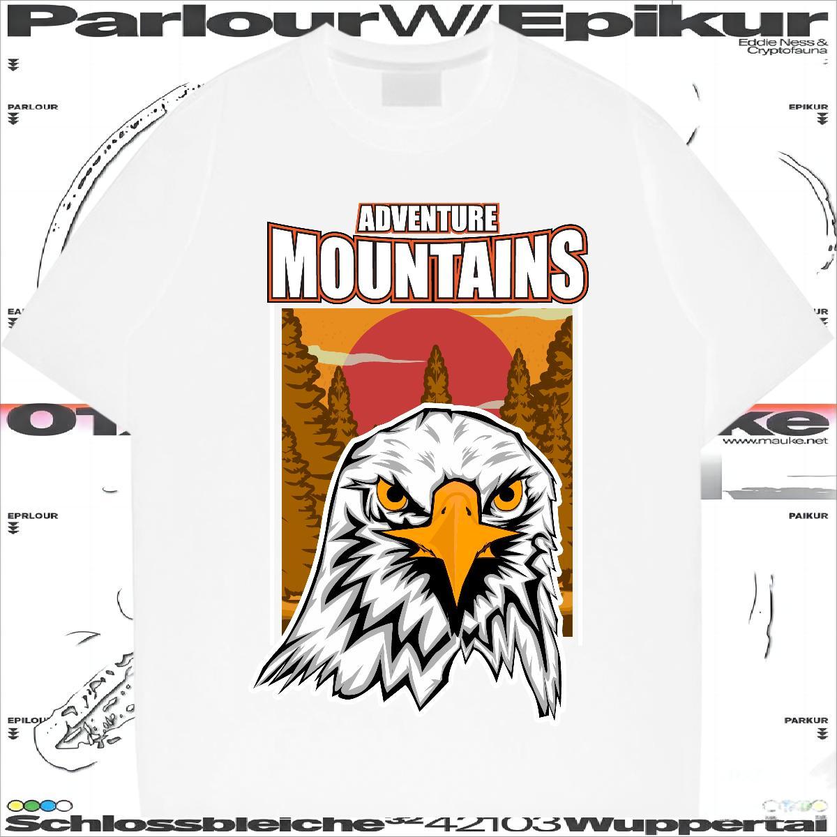 Fashion New Man T Shirts 100% Cotton 230g eagle Daily Wear Tees Shirts Breathable Short Sleeve Cool Mens Tshirts Custom Printing