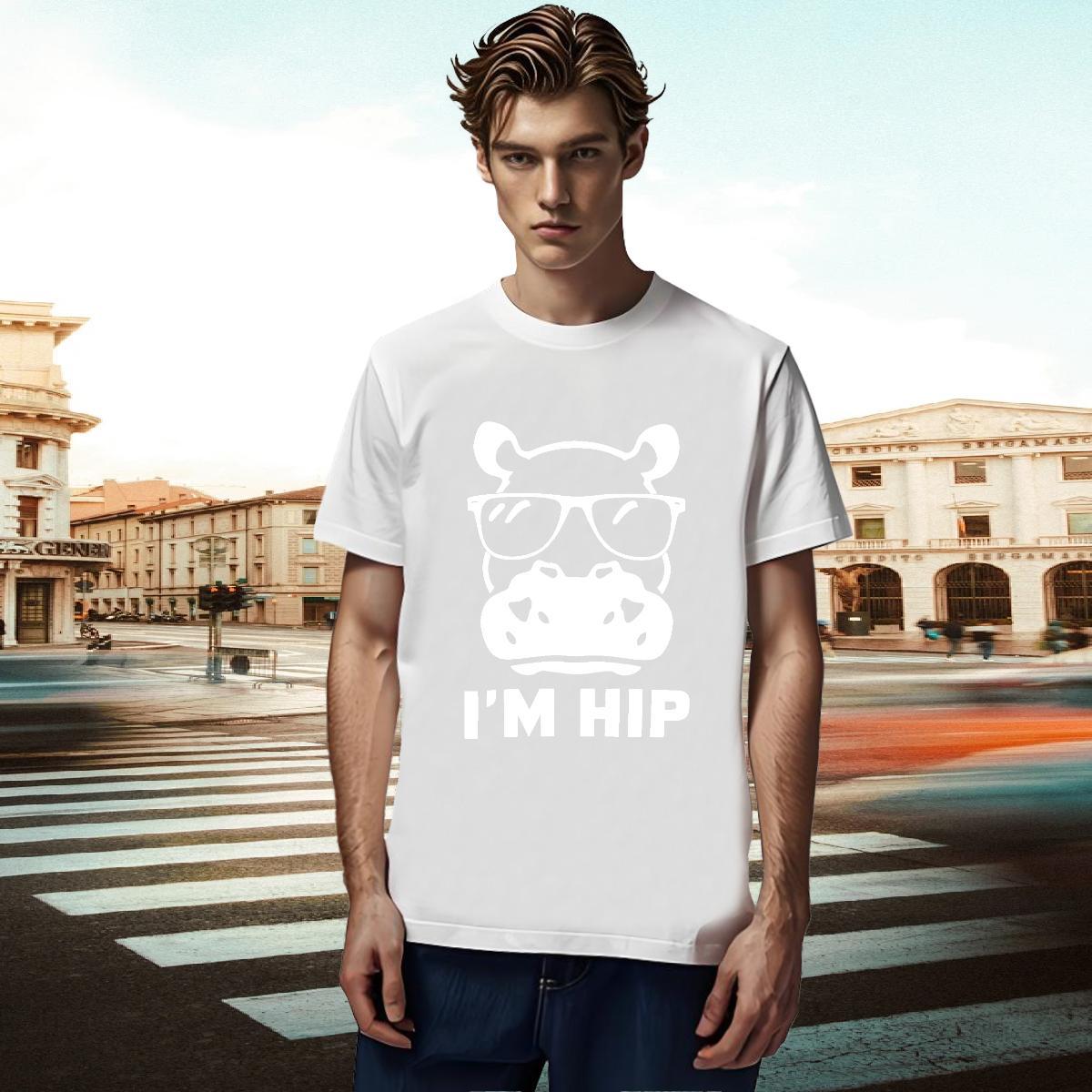 Wholesale T-Shirts 230g Pure Cotton rhinoceros Sport Tees Shirts Crew Neck Designer Men Tshirts Customized