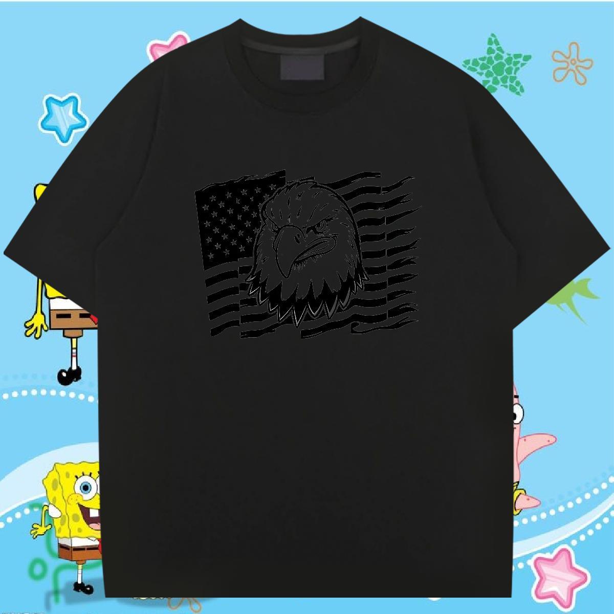 DIY Customized T Shirt For Man 230g 100% Cotton Owl Daily Wear Tshirts Round Neck Short Sleeve Classic Mens Tshirts Custom Cartoon