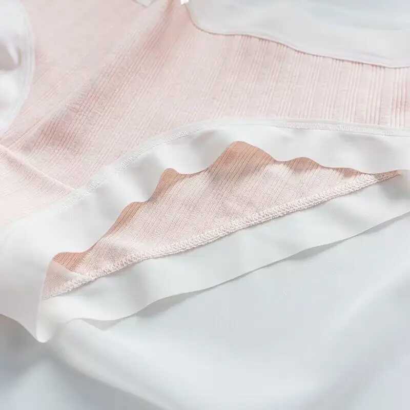 4 pieces/batch of cotton underwear cute knot soft breathable fabric young girls underwear solid childrens clothingW240715