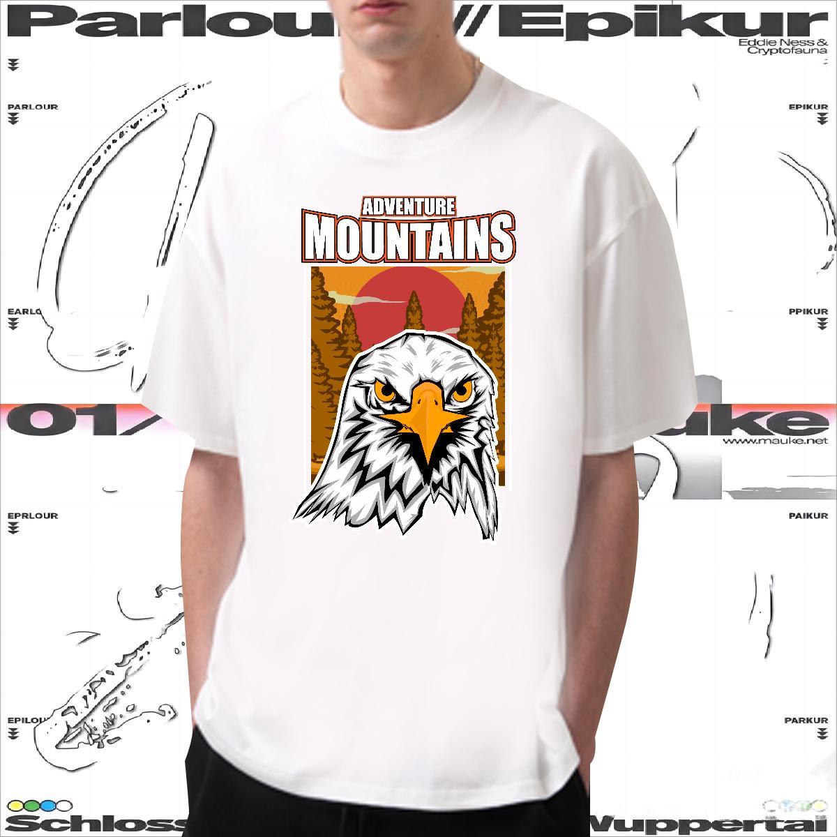Fashion New Man T Shirts 100% Cotton 230g eagle Daily Wear Tees Shirts Breathable Short Sleeve Cool Mens Tshirts Custom Printing