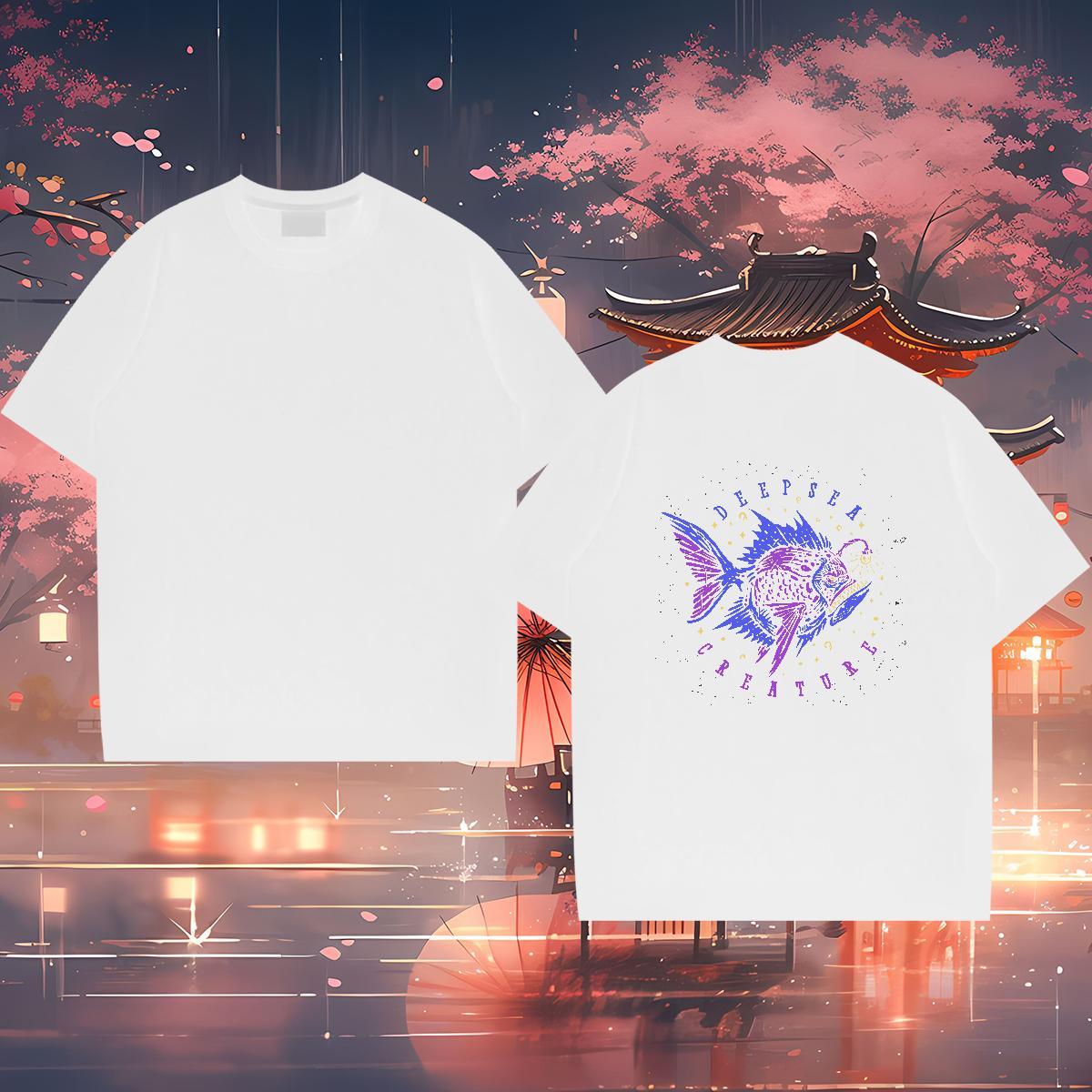 Free Shipping T Shirts Men 230g Pure Cotton Casual Beach Clothes Breathable Soft Wholesale Men Tees White Plus Size