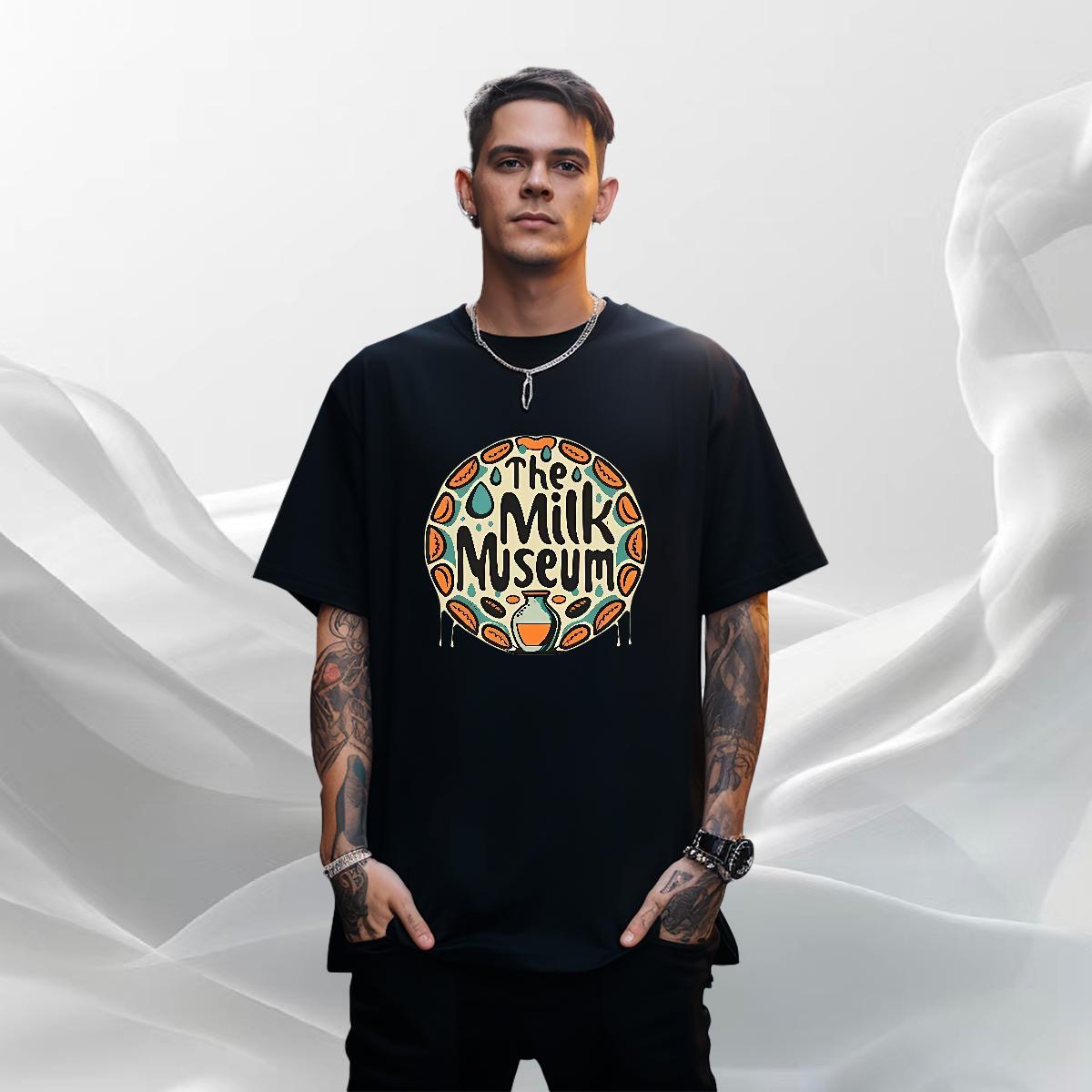 Loose Men Tees 230g Cotton Hip Hop Street letter Anime Print Round Neck Short Sleeve New Designer T shirt Tees Shirts