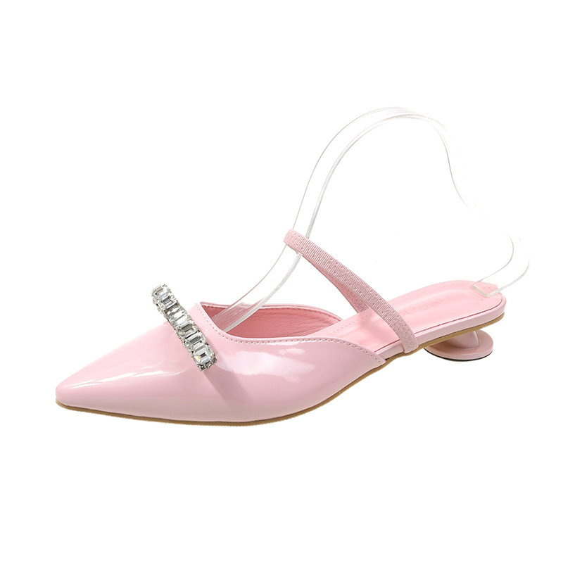 Dress Shoes Rhie Bow High Heeled Sandals Women Ankle Straps Low Heel Square Headed Pumps Sandalias Mujer