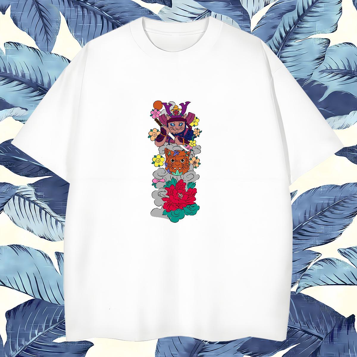 2024 New Man T Shirts 230g 100% Cotton tiger Street Tops Tees Round Neck Short Sleeve Cool Design Couples T Shirts Customized Print