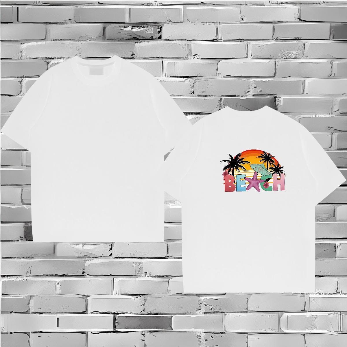 Fashion Designer T shirt 230g 100% Cotton tree Casual Top Tees Breathable Short Sleeve Loose Couples T Shirts Plus Size Cartoon