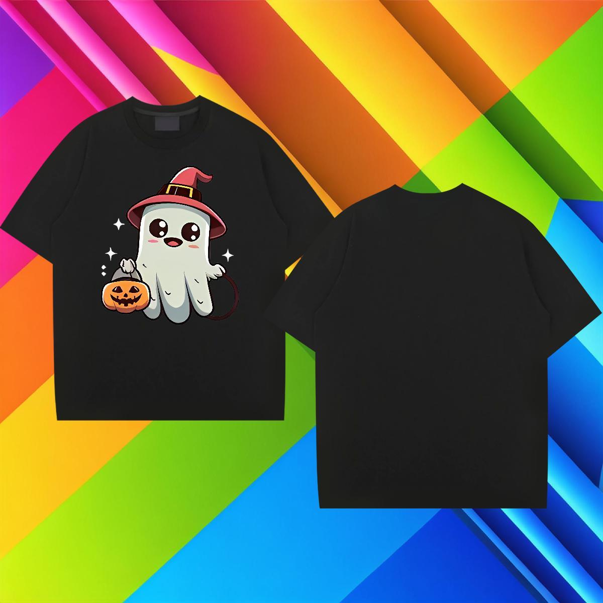 2024 Designer T shirt 230g 100% Cotton halloween High Street Hip Hop Tops Shirt Breathable TOP Quality Men Tees Oversized 4XL
