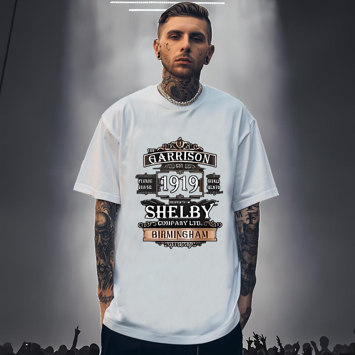 2024 DIY T Shirts Men letter Wear 230g Cotton Beach Brand DIY Logo Oversized Short Sleeve O-Neck Men Tops Tees