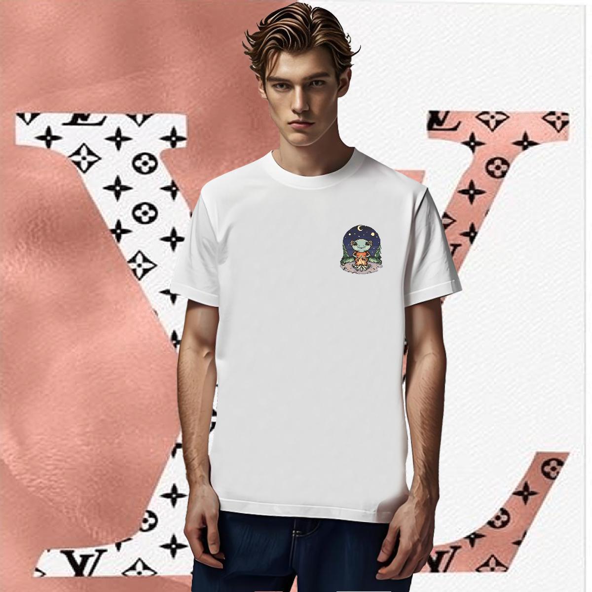 T Shirts Men 230g 100% Cotton Little Monster Summer Casual O-Neck Short Sleeve Anime Men Clothes T-Shirt Fashion Design High Quality Tops Tees