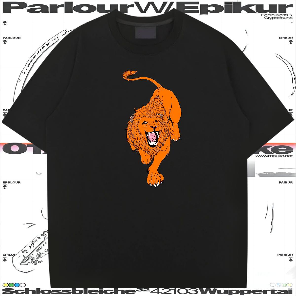 T-Shirts for Men 230g 100% Cotton tiger Home Outdoor Short Sleeve O-Neck Anime Tshirts 2024 Loose Fit Tops Shirt