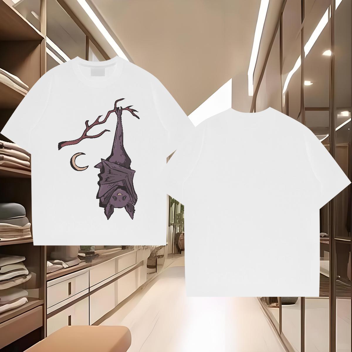 T Shirt For Man 230g 100% Cotton bat Anime Printing Street Pure Cotton Custom Anime Men Clothes T-Shirt Fashion Designer Tees Shirts