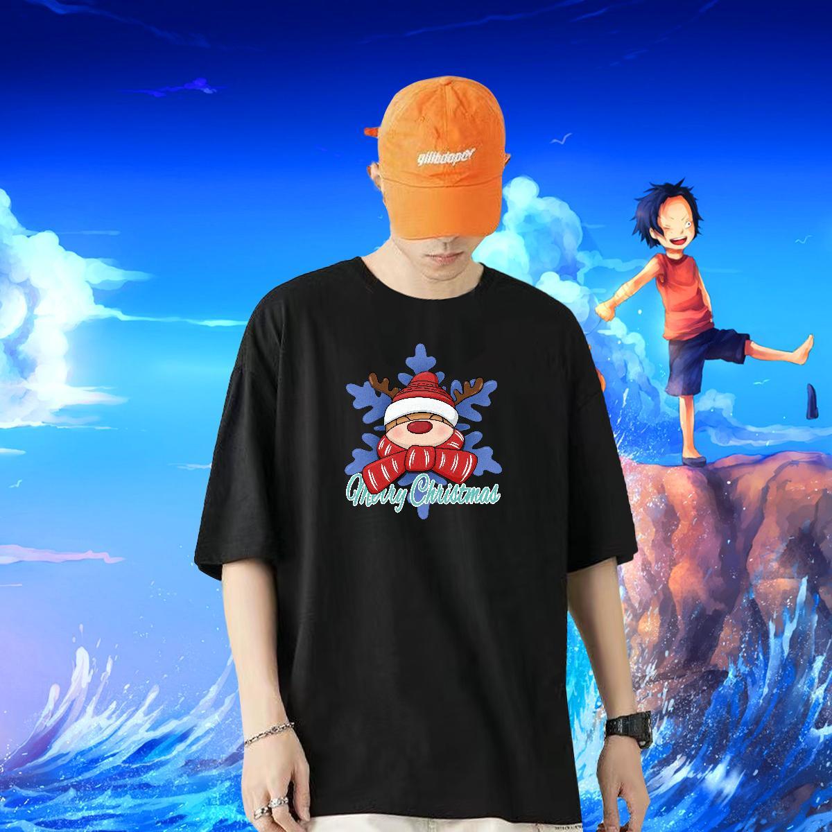 Brand Man T Shirts 230g 100% Cotton Christmas Casual Beach Tee Shirt Crew Neck Designer Men Tshirts Custom Print Oversized