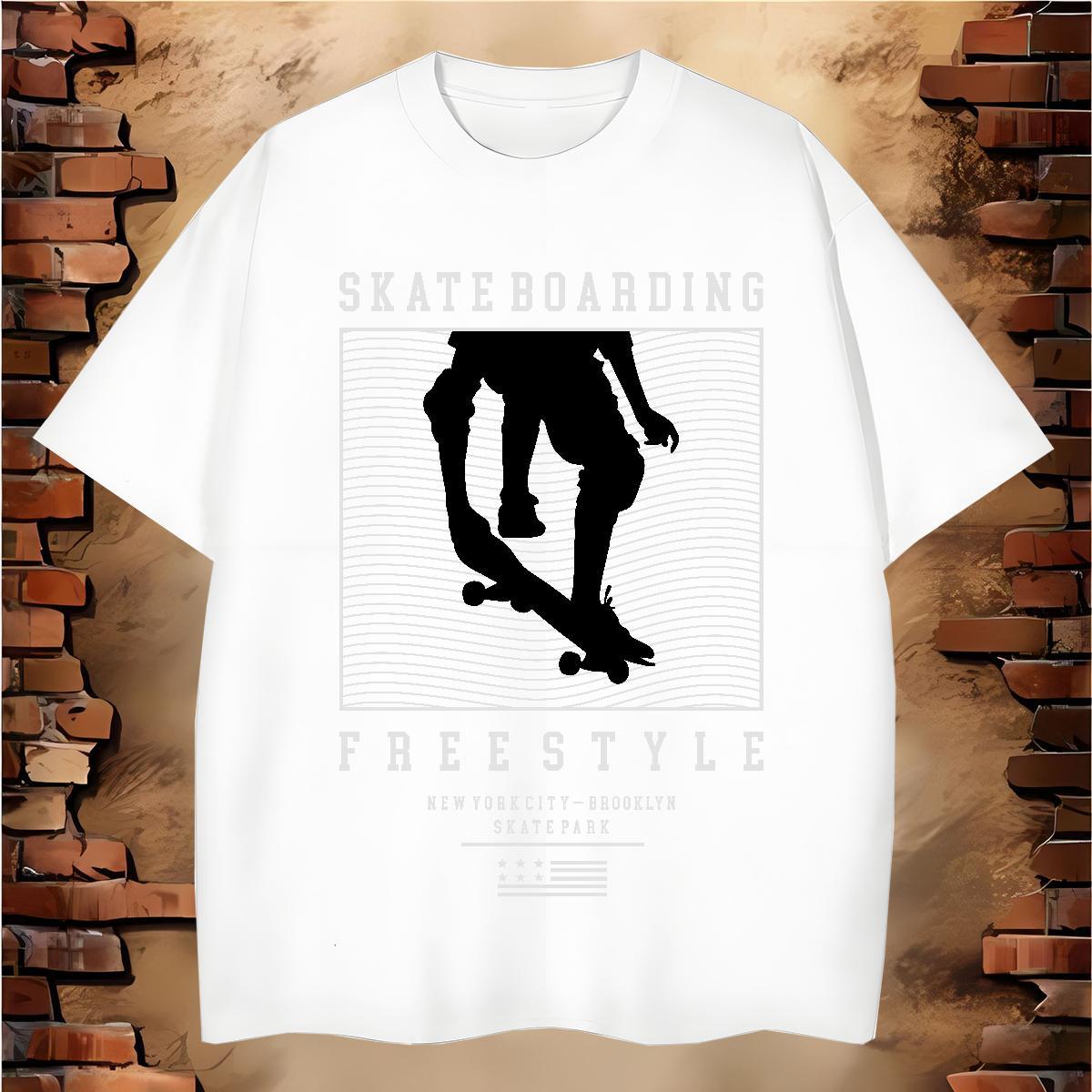 T-Shirts for Men 230g Cotton painting Street Wear Crew Neck DIY Printed Couples T Shirts 2024 Designer Brand Tees Shirts