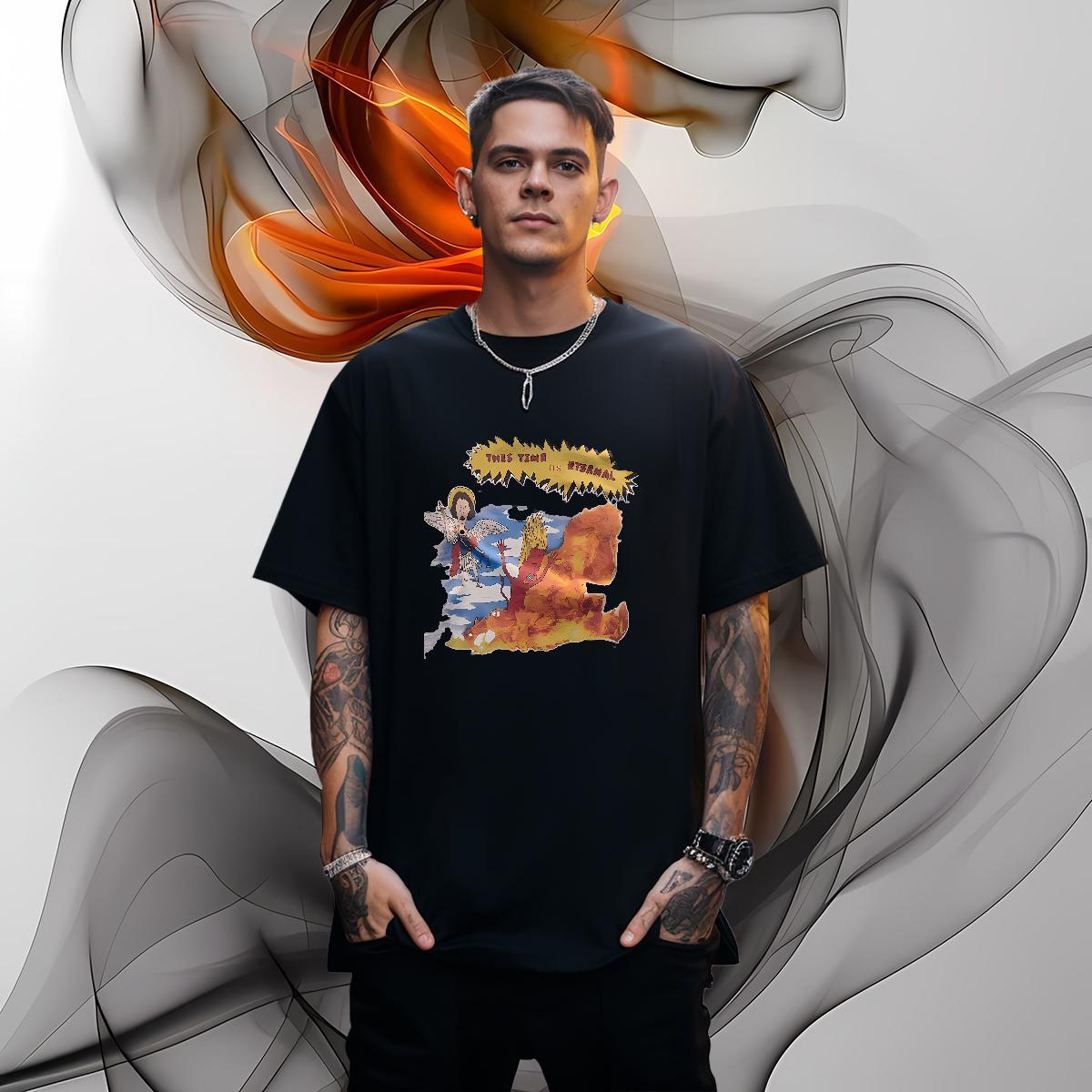 Man T Shirts 230g Cotton icon Street Casual Crew Neck White Plus Size Mens Tshirts Designer High Quality Tops Shirt