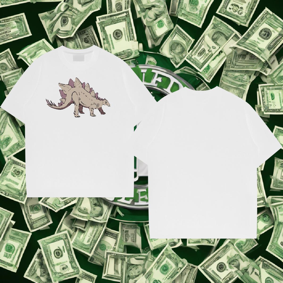 Factory Direct Men T Shirts 100% Cotton 230g dinosaur Anime Printing Street Tee Shirt Pure Cotton Cool Men Clothes T-Shirt Custom Printed