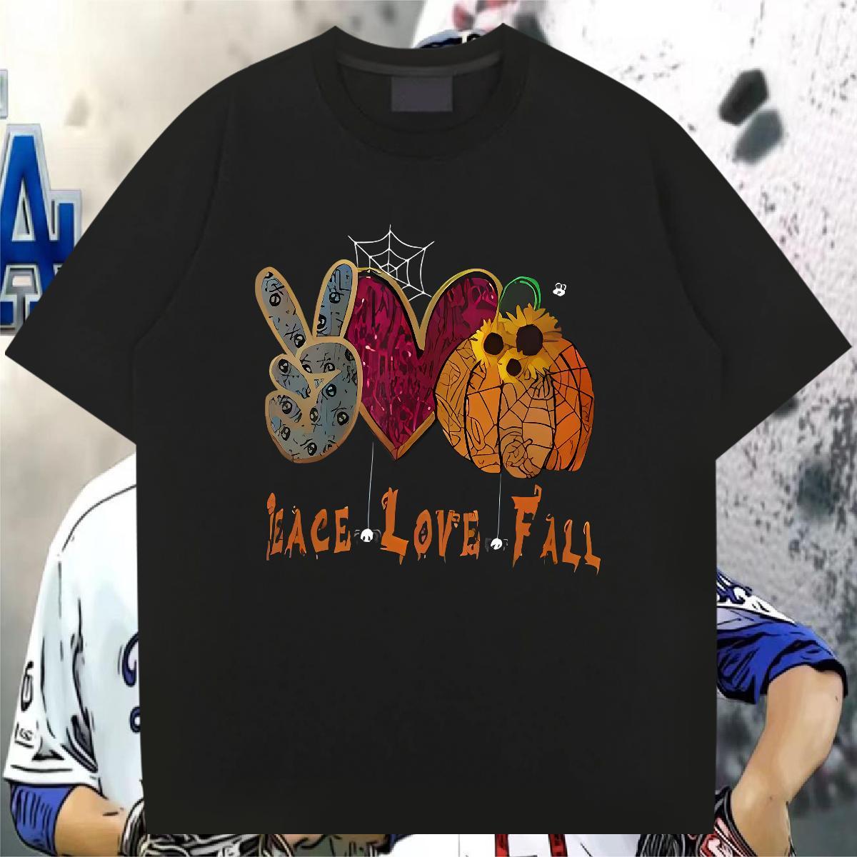 Classic Casual T-Shirts 230g Cotton halloween Sports Casual Tops Tees Breathable Short Sleeve Wholesale Men Tops Tees Custom Big Size