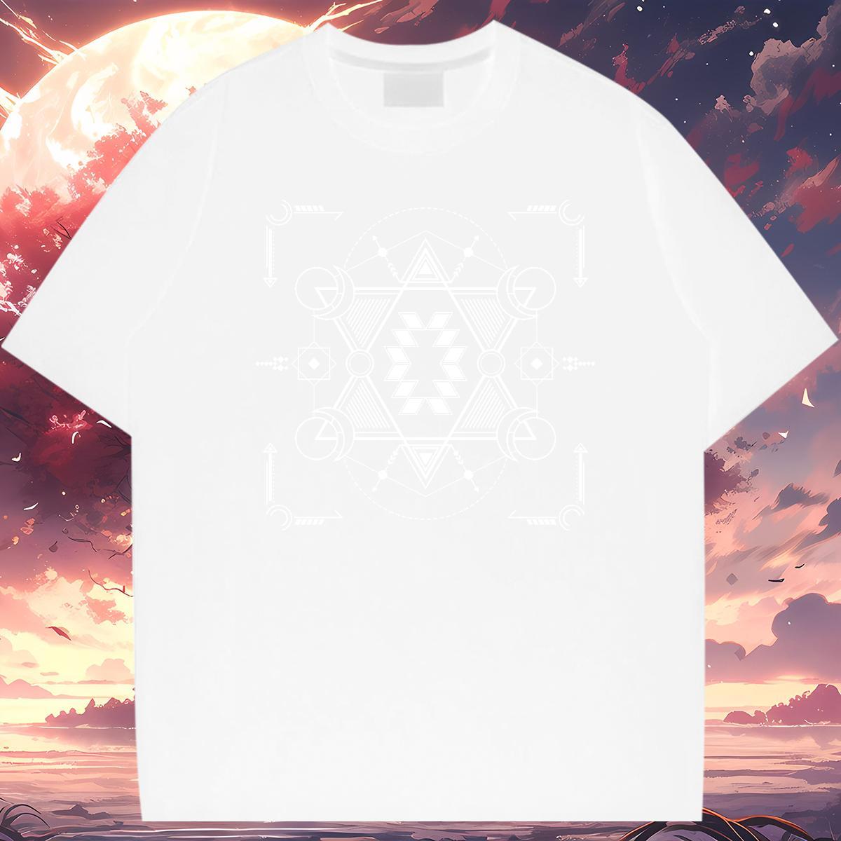 T shirt 100% Cotton 230g handpainted Anime Printing Street Crew Neck Breathable Black White Tshirt for Man Woman Fashion Casual High Quality Top Tees