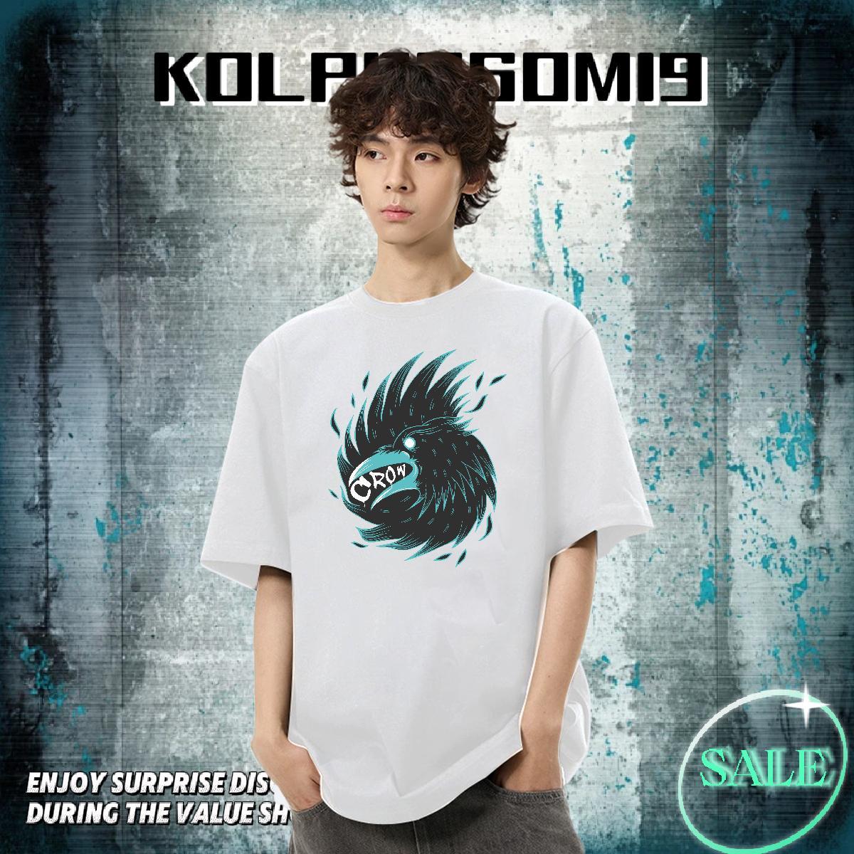 Free Shipping Tshirt for Man Woman 230g Cotton Street Casual eagle Oversized 3XL 4XL Pure Cotton Factory Direct Men T Shirts Wear