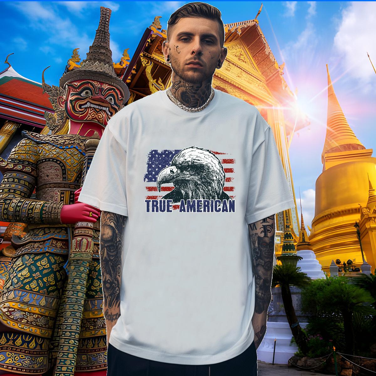 Classic Men Clothes T-Shirt 230g Cotton cool Men T Shirts Daily Outfit Breathable Short Sleeve Skull New Tees Shirts