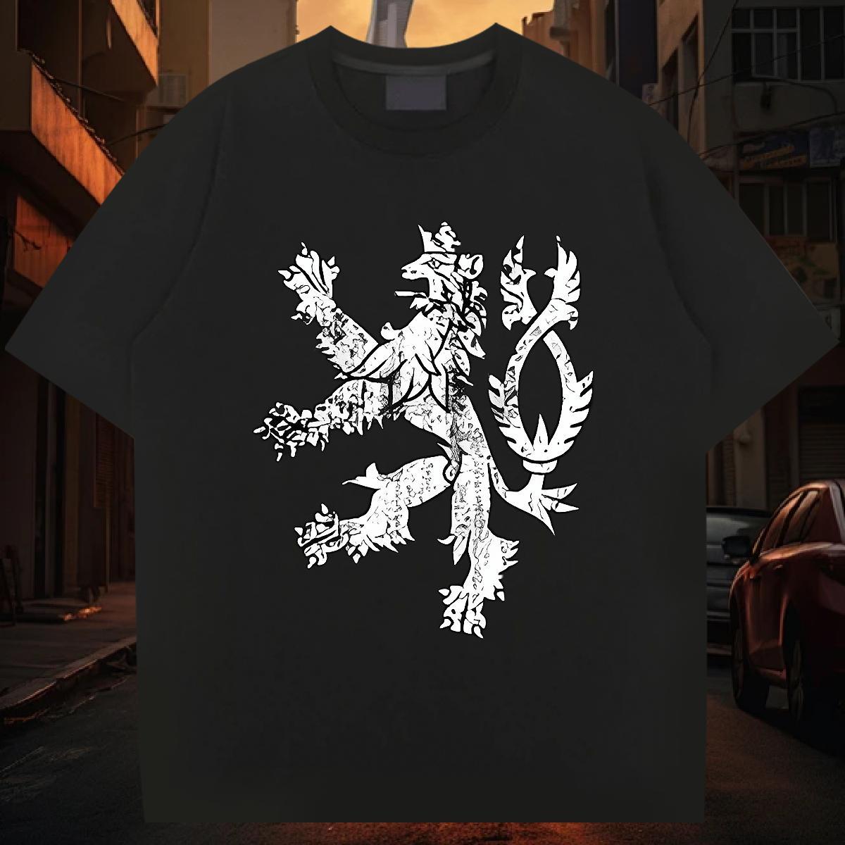 T Shirt For Man 230g Cotton animal Casual Beach O Neck Short Sleeves Custom Printed Men Tshirts Fashion New Soft Tee Shirt