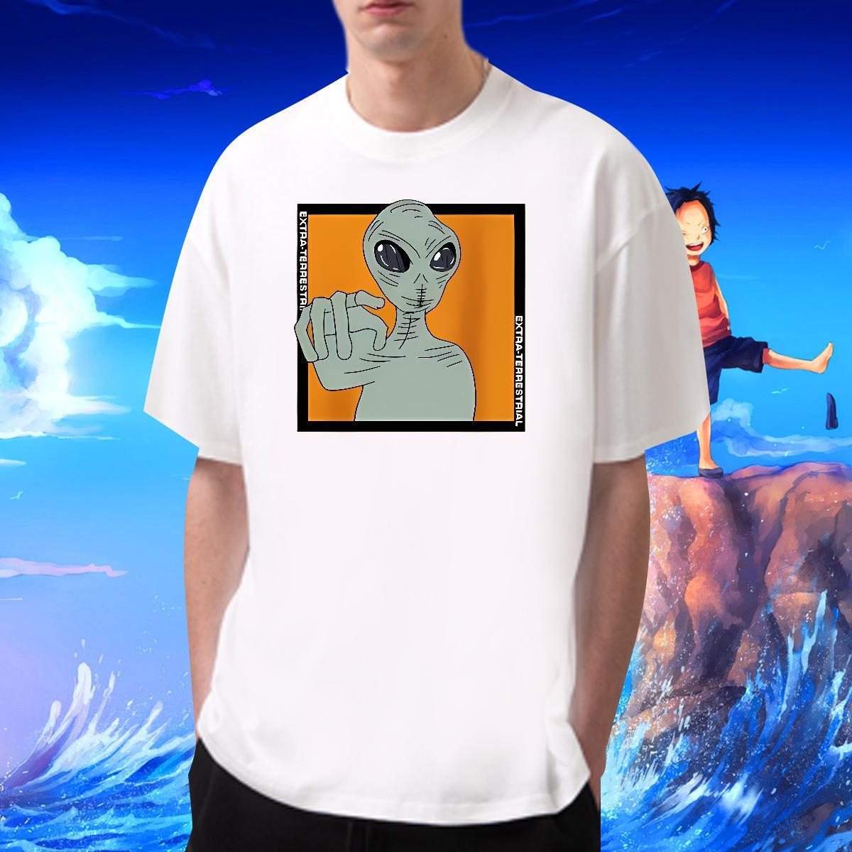 Cool Men Clothes T-Shirt 230g Pure Cotton Daily Outfit ET Custom Print Plus Size Round Neck Short Sleeve 2024 T shirt Tshirts