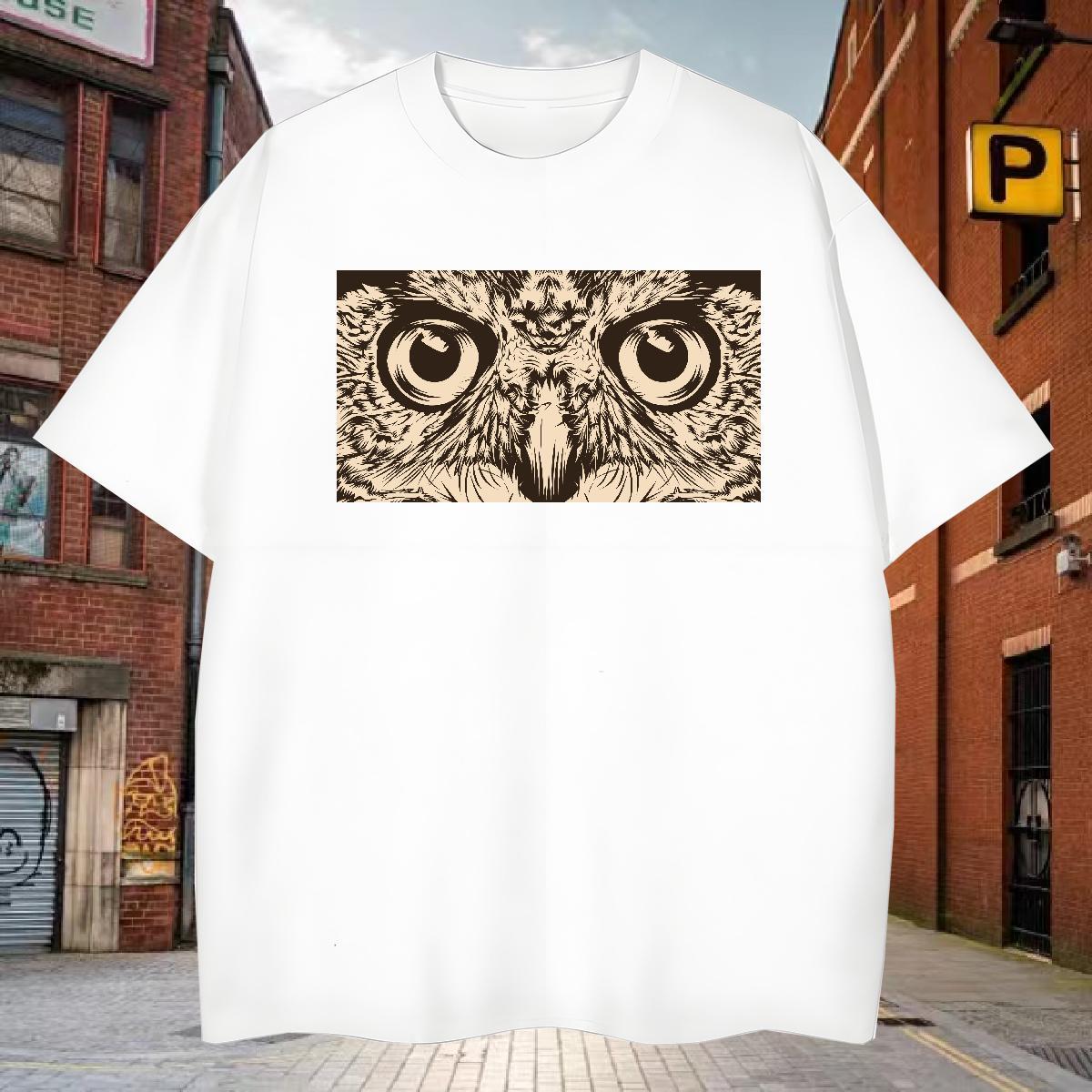 T-Shirts for Men 100% Cotton 230g eagle Casual Breathable Crew Neck Custom Printing Men Tops Tees Designer Fashion Popular Tee Shirt