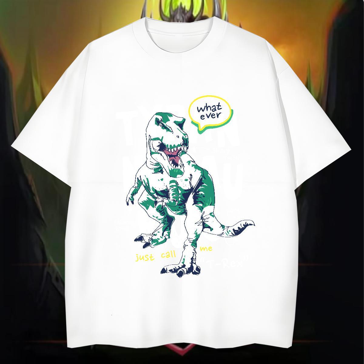 Customized T shirt 230g Cotton dinosaur Street Wear Tops Breathable Classic Men Tops Tees Skull
