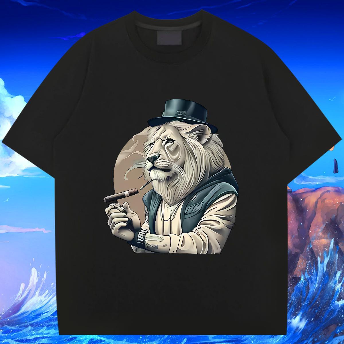 2024 DIY T shirt 230g Cotton Casual Tops Tees O Neck Short Sleeves Loose Men Tops Tees White Plus Size