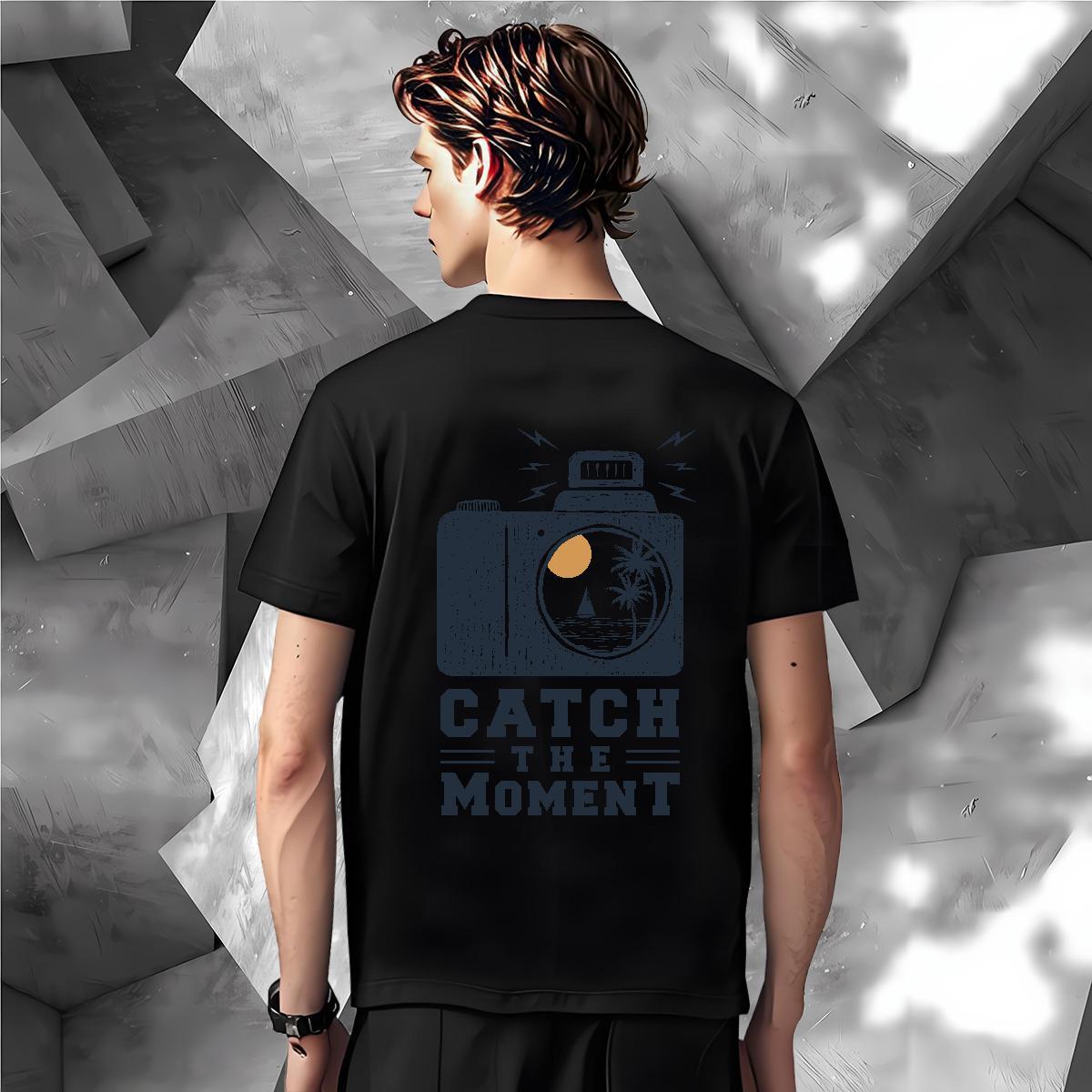 Free Shipping Man T Shirts 230g Pure Cotton tree Anime Printing Street Tops Tees Breathable Short Sleeve Brand Men Clothes T-Shirt Black Oversized